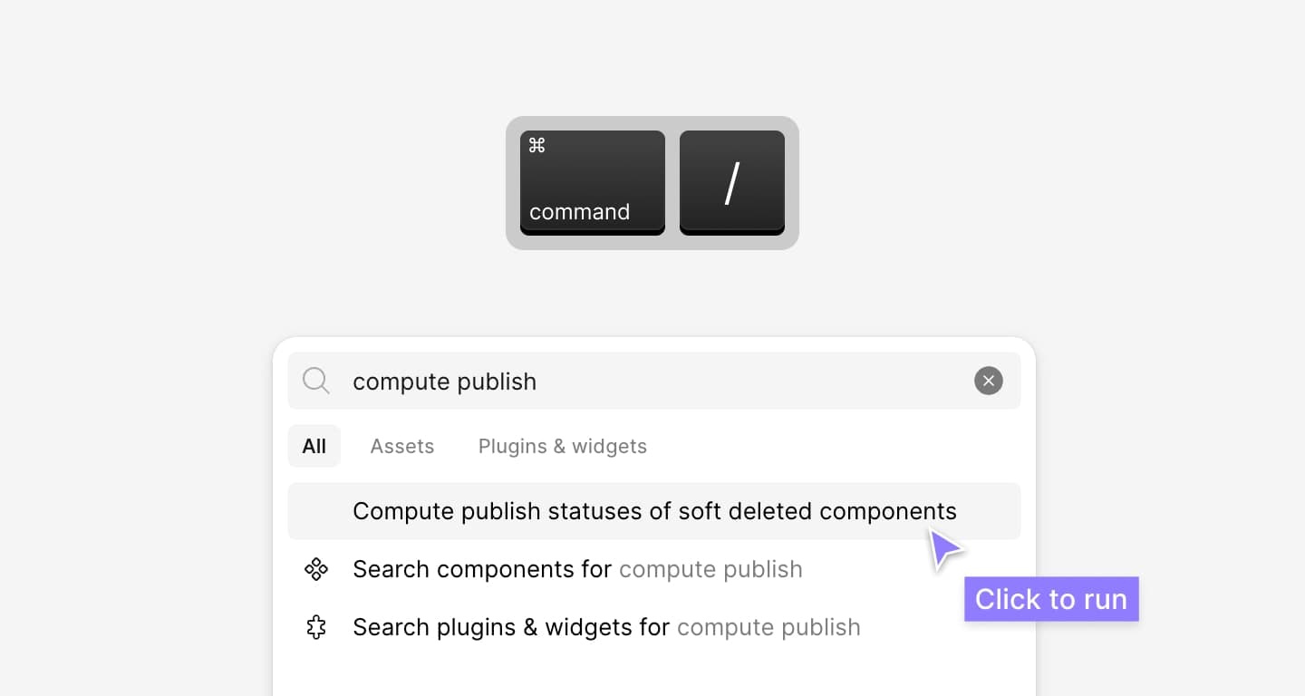 Figma Quick actions menu